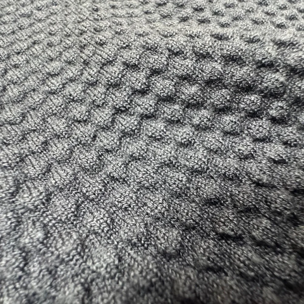 Vintage Gran Sasso Mens Navy Blue Textured Knit Crewneck Sweater‎ Made in Italy
